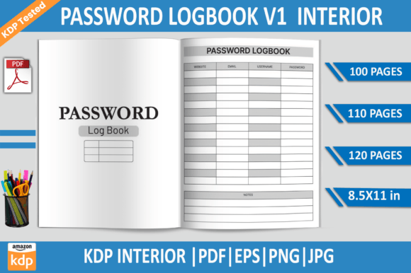Password Logbook | KDP Interior Template